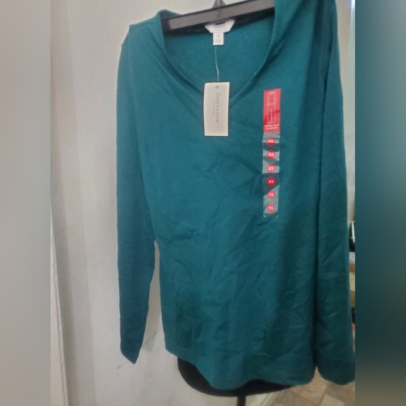 Charter Club V-Neck T-Shirt & Flannel Pants Pajama Set, Created for Macy's - Picture 3 of 4